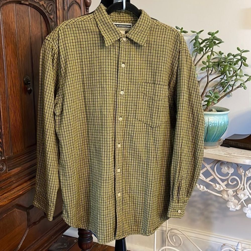 U.S. Expedition‎ Outdoor Goods Green & Black Lined Flannel Men's size L
